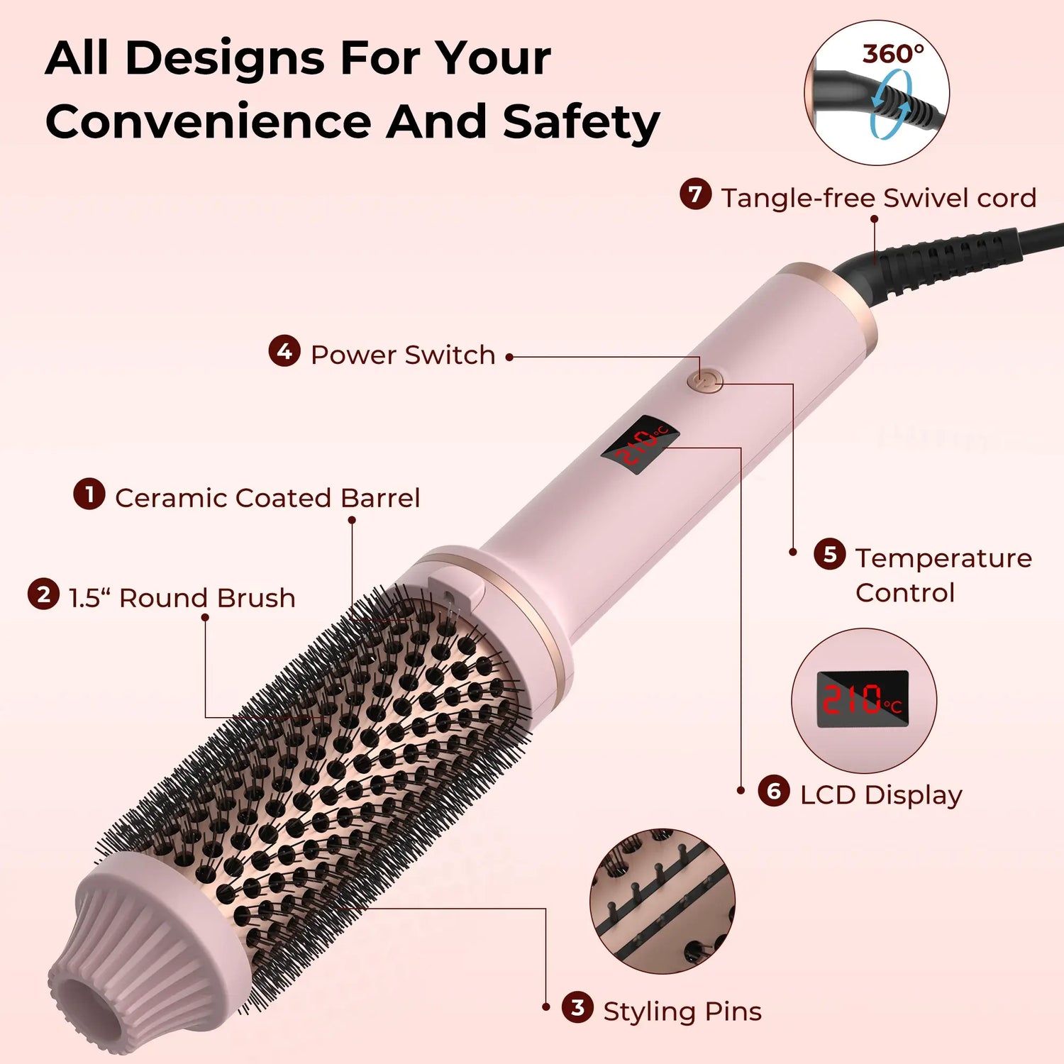 CurlMagic Heated Brush - Gravity Dropz