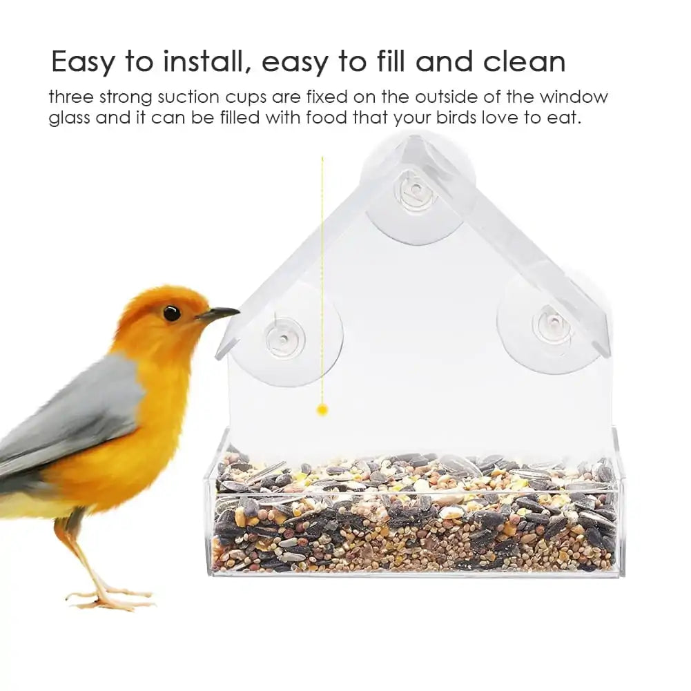 Window Watch Bird Feeder - Gravity Dropz