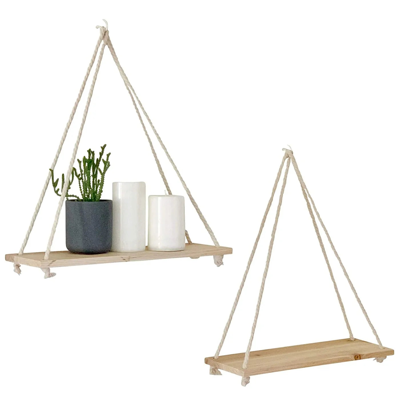 Wooden Rope Swing Shelf - Gravity Dropz