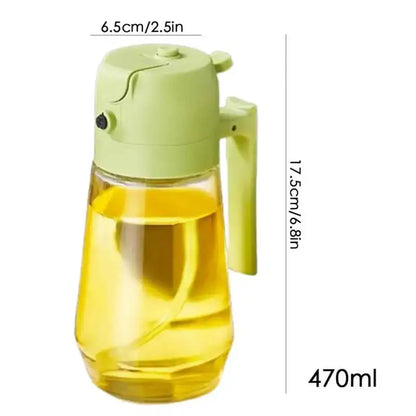 Versatile Oil and Vinegar Sprayer Set Glass Bottles - Gravity Dropz