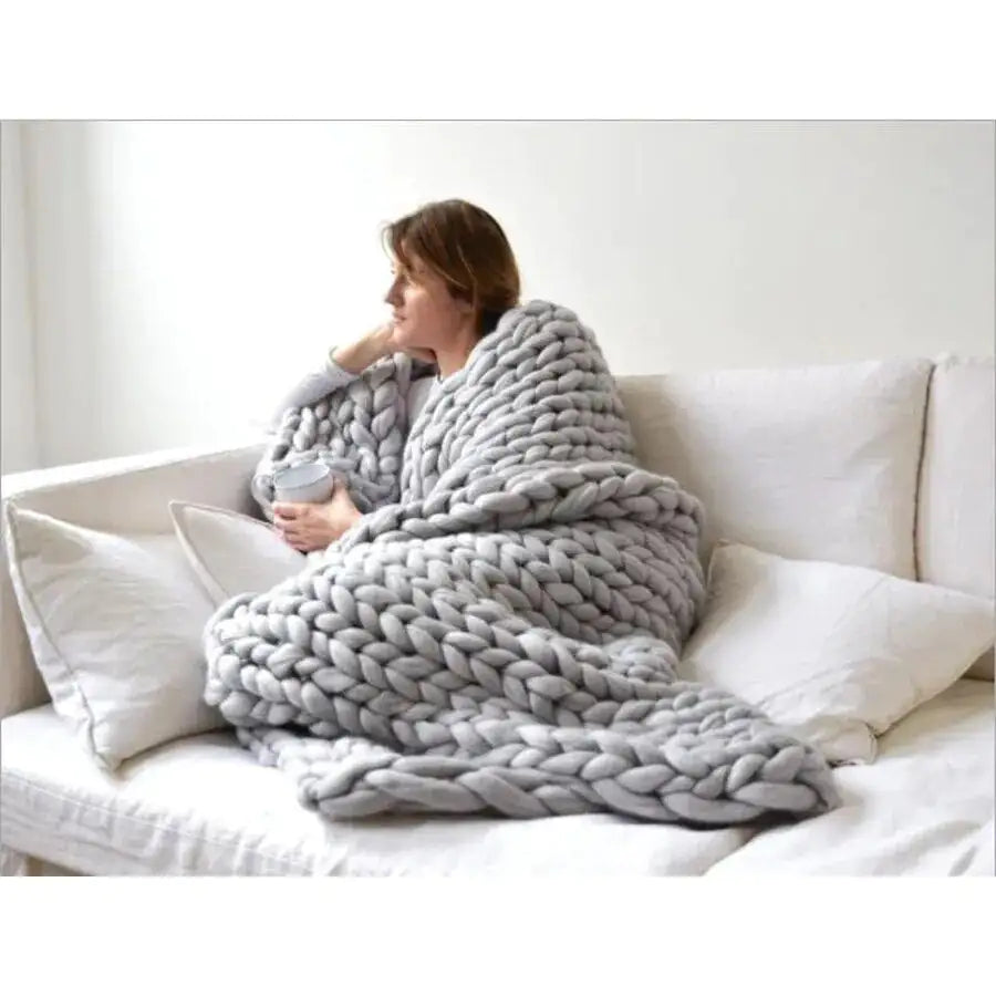 Zen Weighted Knitted Blanket - Gravity Dropz