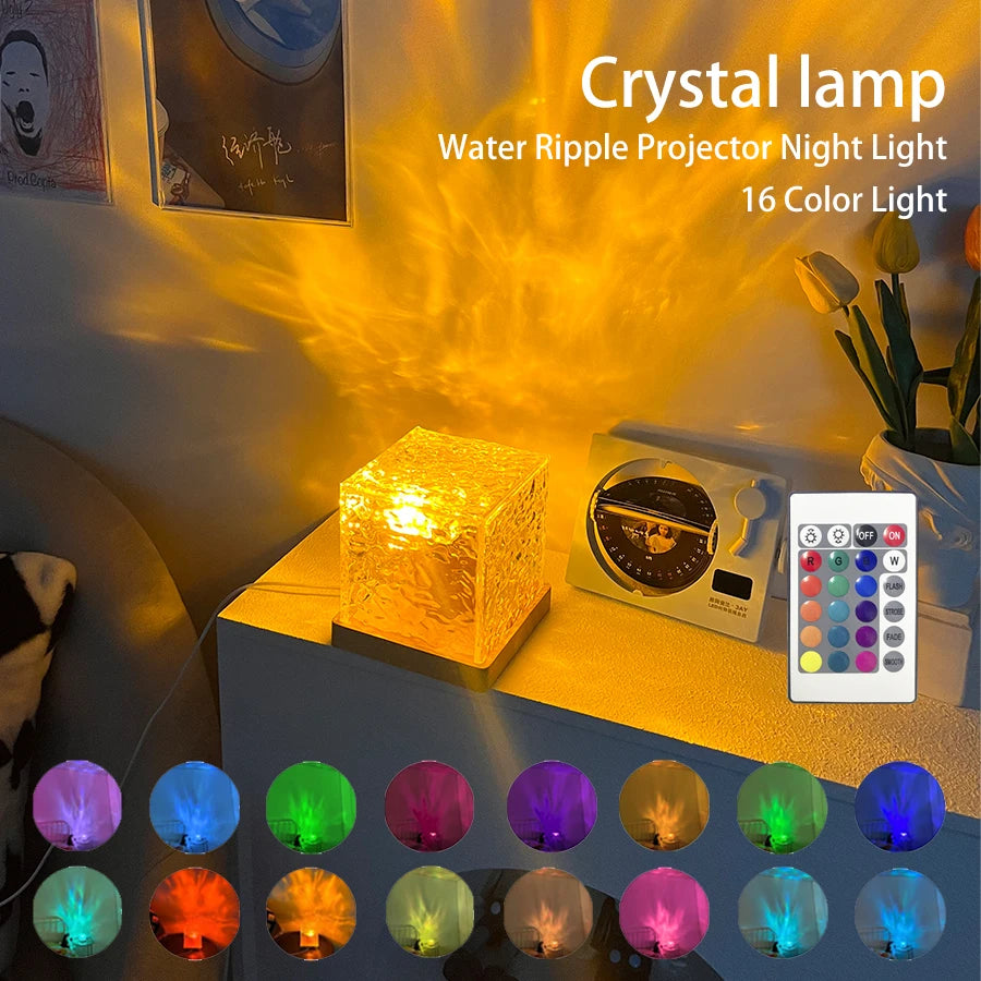 Ripple Motion Crystal Lamp - Gravity Dropz