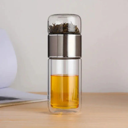 High Borosilicate Glass Double Layer Tea Infuser - Gravity Dropz