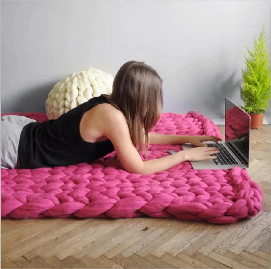 Zen Weighted Knitted Blanket - Gravity Dropz