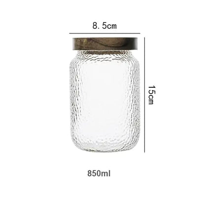 Glass Airtight Canister with Wood Lid - Gravity Dropz