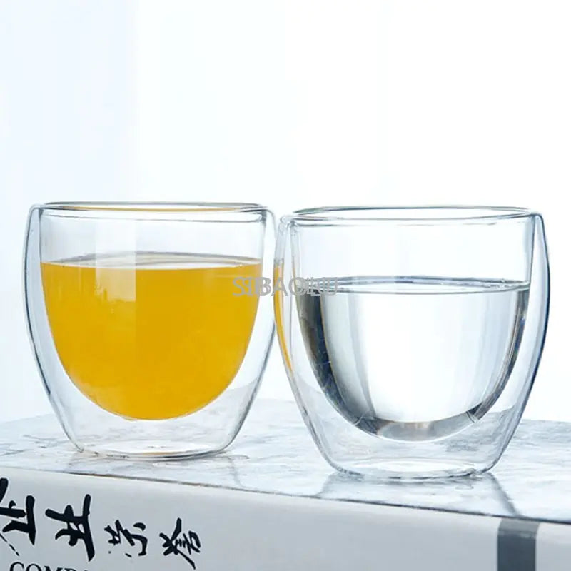 Heat Resistant Double Wall Glass Cup - Gravity Dropz