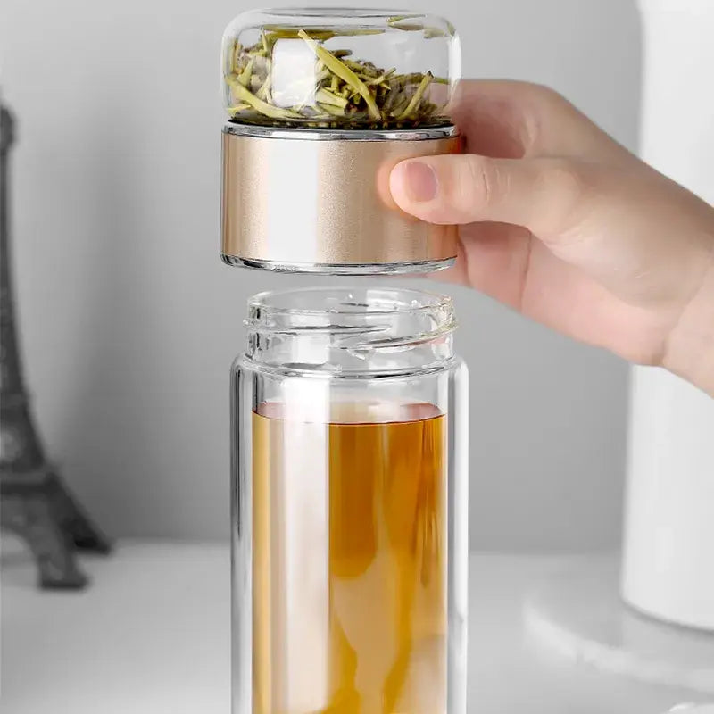 High Borosilicate Glass Double Layer Tea Infuser - Gravity Dropz