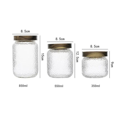 Glass Airtight Canister with Wood Lid - Gravity Dropz