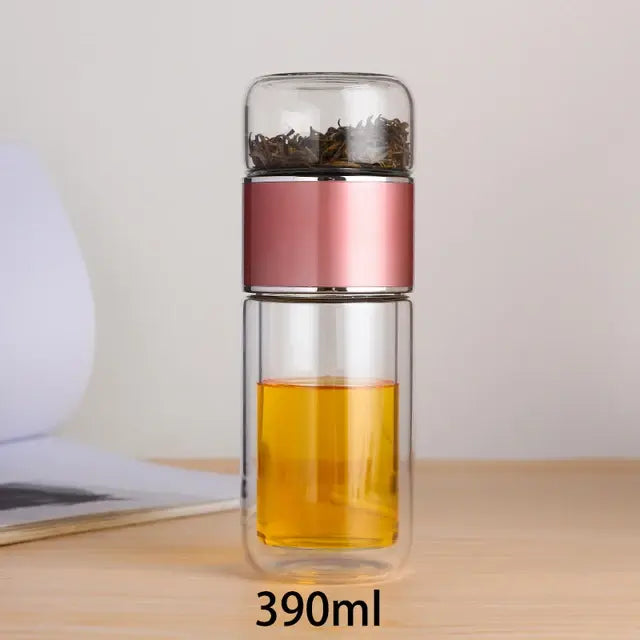 High Borosilicate Glass Double Layer Tea Infuser - Gravity Dropz