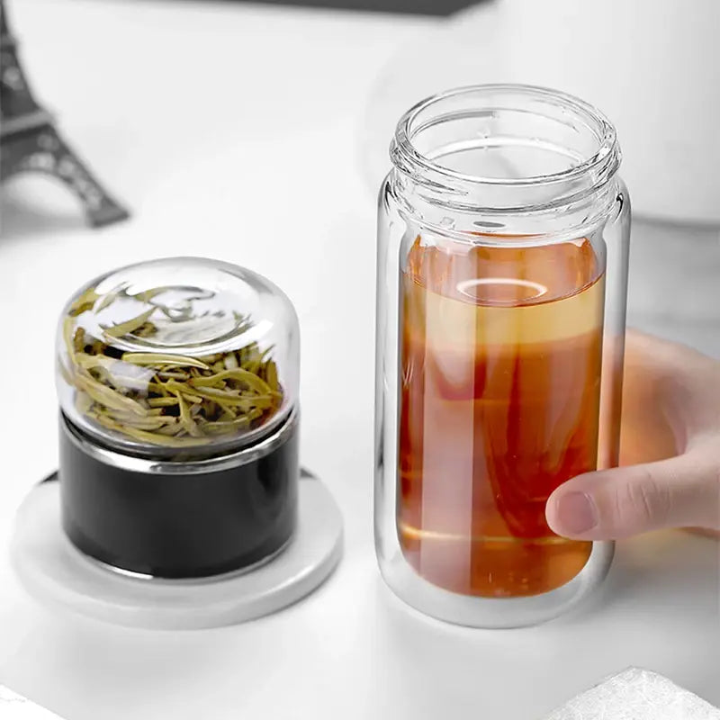 High Borosilicate Glass Double Layer Tea Infuser - Gravity Dropz