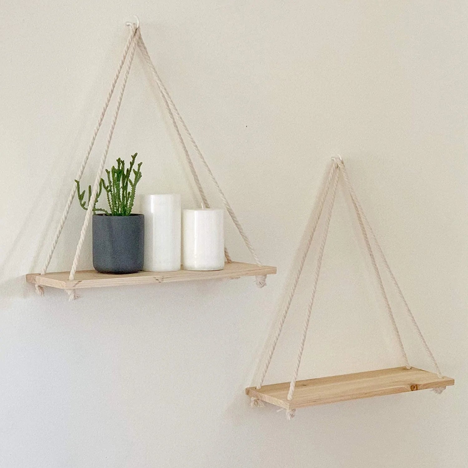 Wooden Rope Swing Shelf - Gravity Dropz