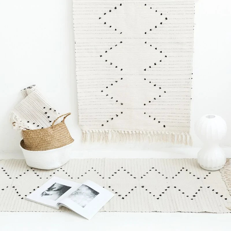 Floor Geometric Weave Thread Rug - Gravity Dropz