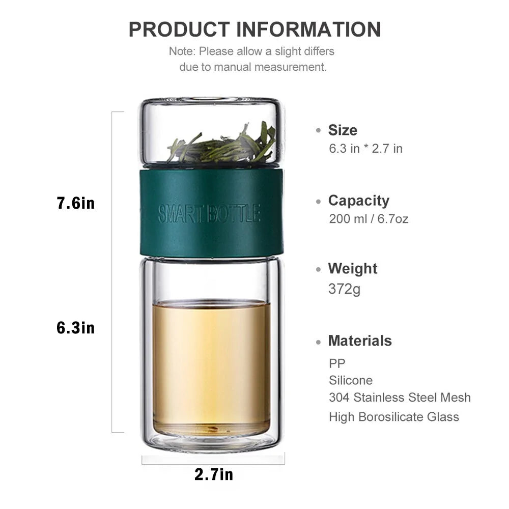 Travel Tea Glass Infuser - Gravity Dropz