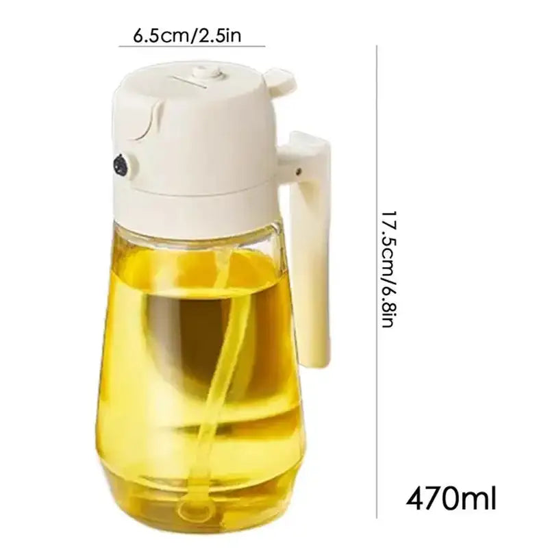 Versatile Oil and Vinegar Sprayer Set Glass Bottles - Gravity Dropz