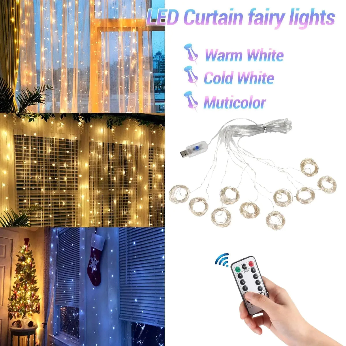 LED Curtain Lights - Gravity Dropz