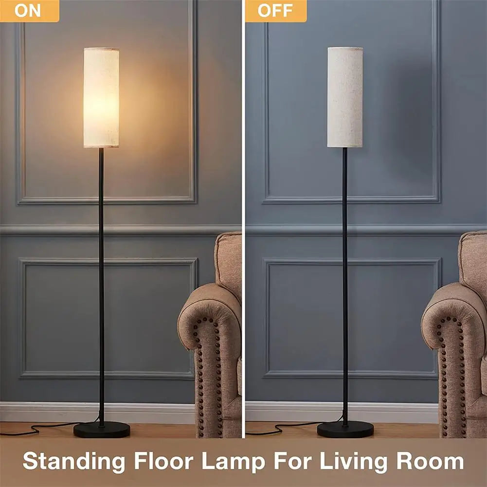 LED Floor Lamp with Linen Lampshade - Gravity Dropz