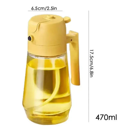 Versatile Oil and Vinegar Sprayer Set Glass Bottles - Gravity Dropz