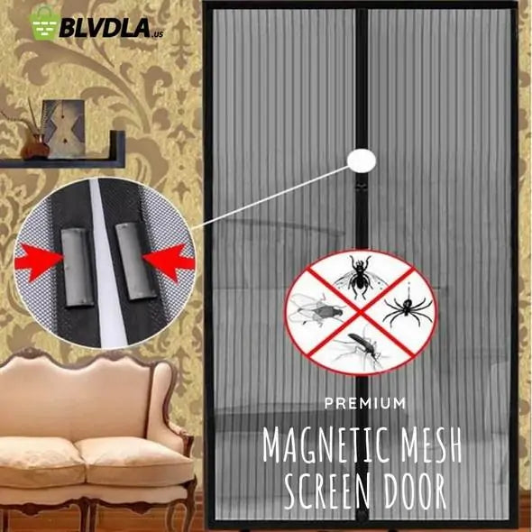 Premium Magnetic Mesh Screen Door - Gravity Dropz