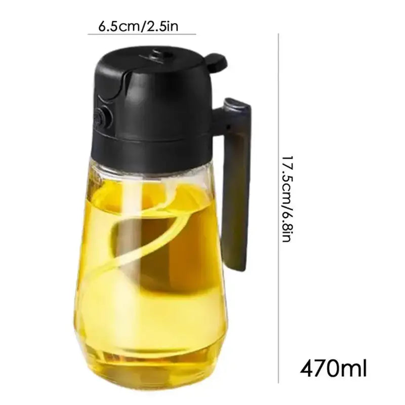 Versatile Oil and Vinegar Sprayer Set Glass Bottles - Gravity Dropz