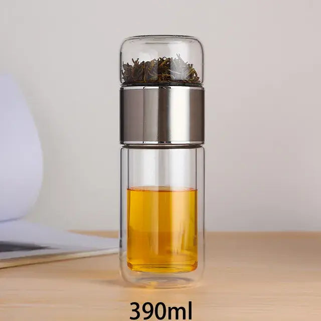 High Borosilicate Glass Double Layer Tea Infuser - Gravity Dropz