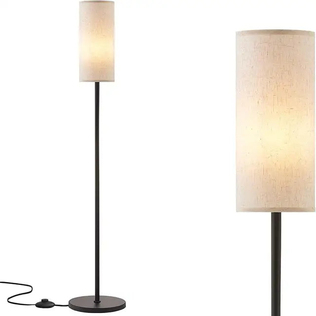 LED Floor Lamp with Linen Lampshade - Gravity Dropz