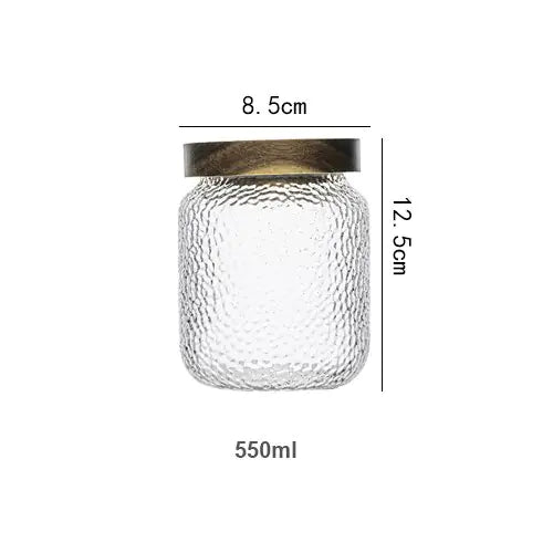 Glass Airtight Canister with Wood Lid - Gravity Dropz