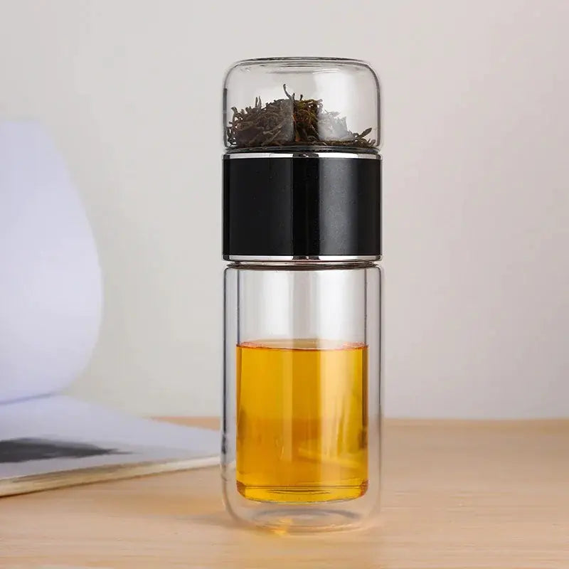 High Borosilicate Glass Double Layer Tea Infuser - Gravity Dropz