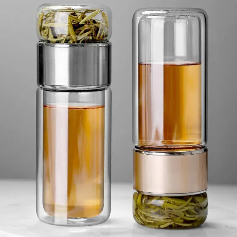 High Borosilicate Glass Double Layer Tea Infuser - Gravity Dropz