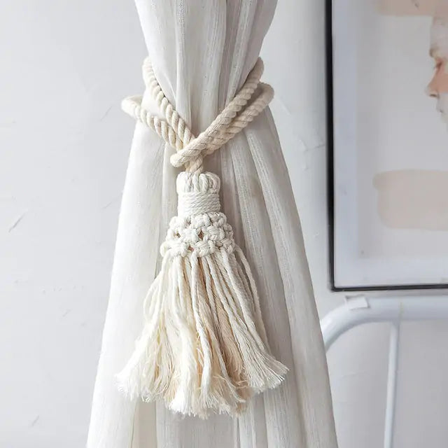 Macrame Room Decoration Curtain Tieback Rope - Gravity Dropz